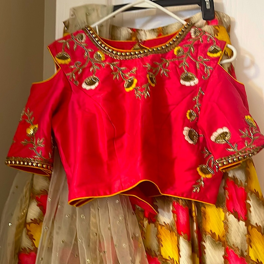 Beautiful Indian Lenhenga choli can fit size 6 to 8